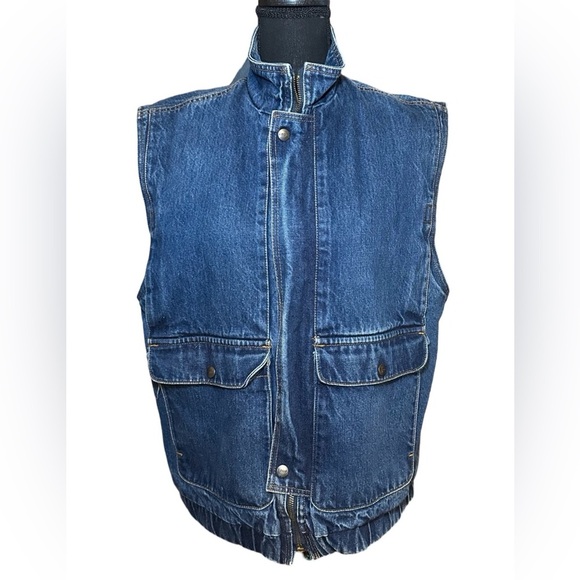 Vintage Izod Denim vest size M - Picture 1 of 8